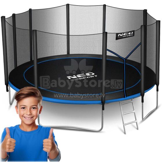 15ft/465cm Garden Trampoline with External Net and Ladder Neo-Sport