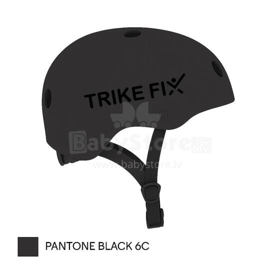 Ikonka Art.KX2813_1 Trike Fix bērnu velosipēdu ķivere regulējama LED M 55-58cm melna