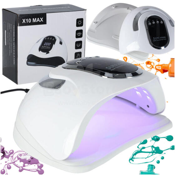 Ikonka Art.KX3065 Nagu lampa Sun X10 UV 45 LED 280W manikīra hibrīdi gēli