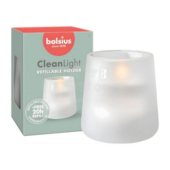 Svece arom. stikla gl. Clean Light &Oslash;95x85mm 0% fragrance 