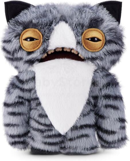 Fuggler Alley Cats (Wide Eyed Cat) – Funny Ugly Monster Plush Toy with Human-Like Teeth