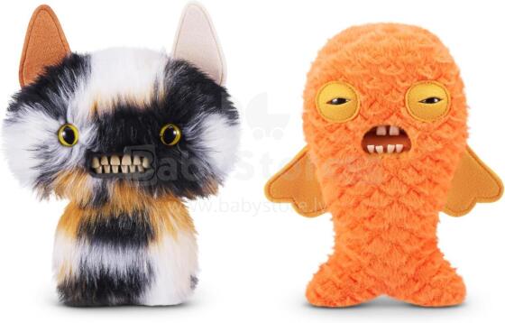 FUGGLER - Ugly Pets 9 collu 1. sērijas plīša 2 iepakojums (spārnotais sikspārnis - kaliko kaķis un zelta zivtiņa)
