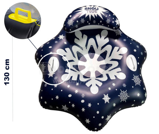 Atom SnowTube Flower Art.274811  Inflatable Snow Tubes for Sledding with Sturdy Handles