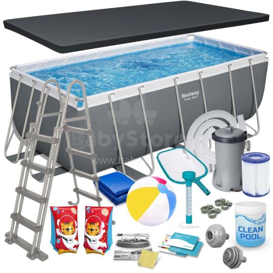 Bestway 56456N 412x201x122 cm rāmis baseins 17 vienā