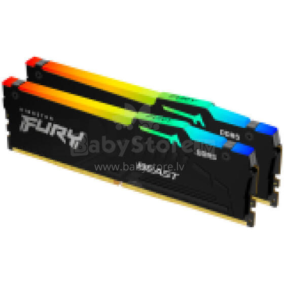 Kingston DRAM 16GB 6000MT/s DDR5 CL36 DIMM (Kit of 2) FURY Beast RGB EXPO