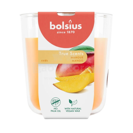 Ароматическая свеча в стеклянном стакане True Scents &Oslash;97x85 мм, цвет манго.