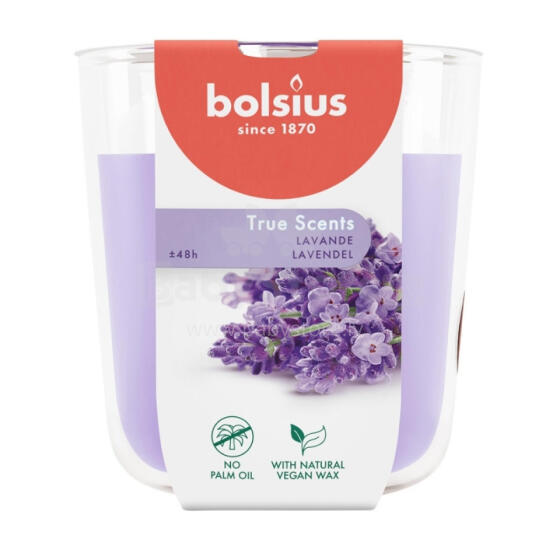 Svece arom. stikla gl. True Scents &Oslash;97x85mm lavender 