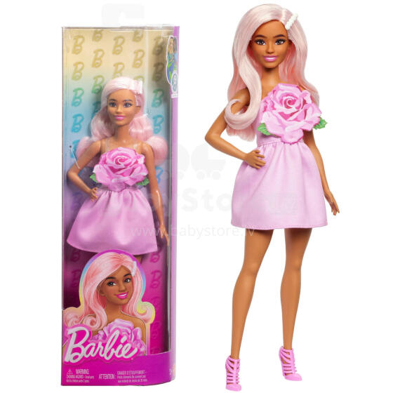 LALKA BARBIE FASHIONISTKA RÓŻOWA SUKNIA