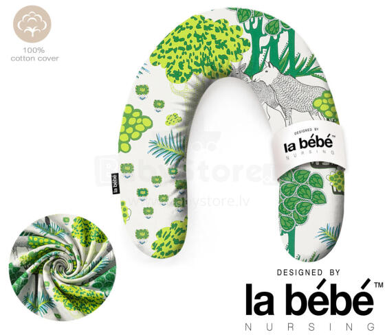La Bebe™ Rich Maternity Pillow Art.20608166 Nordic Forest. Nursing Pillow 30x104 cm