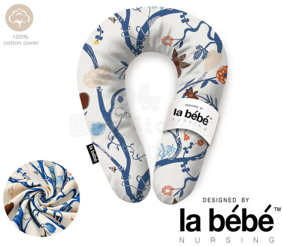 La Bebe™ Snug Maternity Pillow Art. 50608147 Nordic Branches. Подкова для сна / кормления малыша, 20x70 см