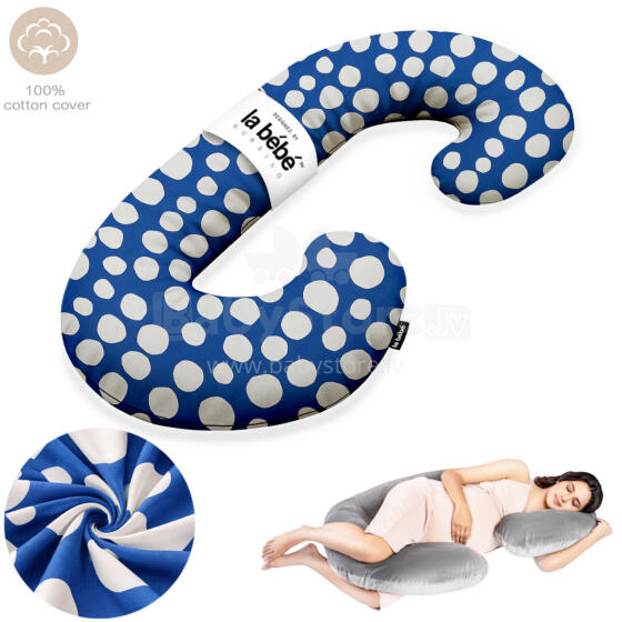 La Bebe™ Maternity Pillow Cotton Sì -Duo Art.80579822 Nordic Stones. Daudzfunkcionāls spilvens/pakavs grūtniecēm, ar memory foam