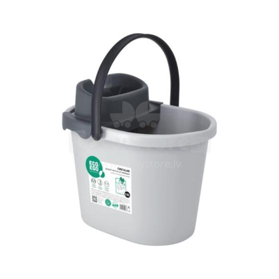 Oval bucket with flat push button Eco Ego