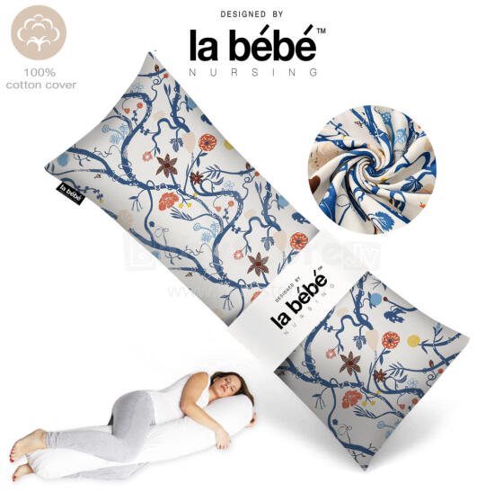 La Bebe™ Easy Maternity Pillow Art. 50608147 Nordic Branches. Memory Foam 135 x 40 cm