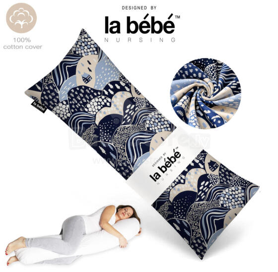 La Bebe™ Easy Maternity Pillow Art. 00608159 Nordic Hills. Memory Foam  Многофункциональная подушка для сна с наполнителем из Memory Foam (особенно мягкий и тихий наполнитель) 135 x 40 cm