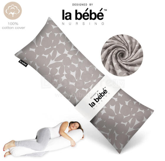 La Bebe™ Easy Maternity Pillow Art. 80579836 Nordic Pebbles. Memory Foam  Многофункциональная подушка для сна с наполнителем из Memory Foam (особенно мягкий и тихий наполнитель) 135 x 40 cm