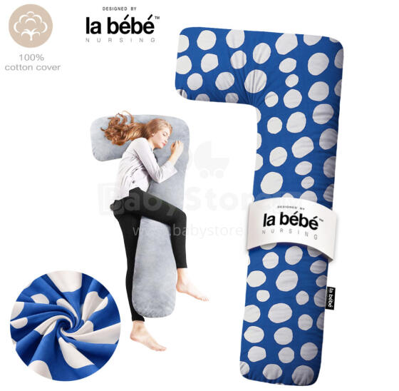 La Bebe™ Flopsy Memory Pillow Art.80579822 Nordic Stones. Cotton Nursing Maternity grūtnieču pakaviņš spilvens ar pārvalku [2 pārvalki], Memory foam pildīšana,180 см