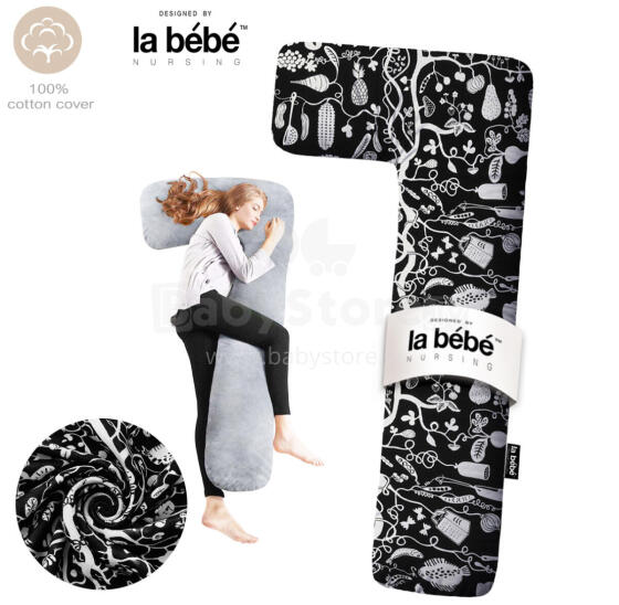 La Bebe™ Flopsy Memory Pillow Art.20608144 Nordic Night. Cotton Nursing Maternity Подушка для беременных и кормящих мам [2 хлопковых чехла], наполнение - Memory foam, 180 см