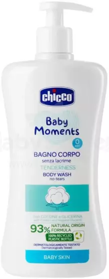 Chicco Baby Moments Tear-Free Bath Body Wash for Sensitive Art.119795 пена для ванны 500мл