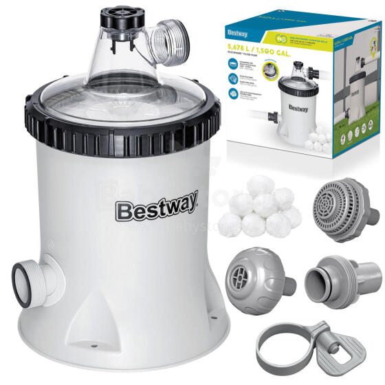 Фильтр для бассейна насос 5678 л/ч + фильтровальные шарики Bestway 58870