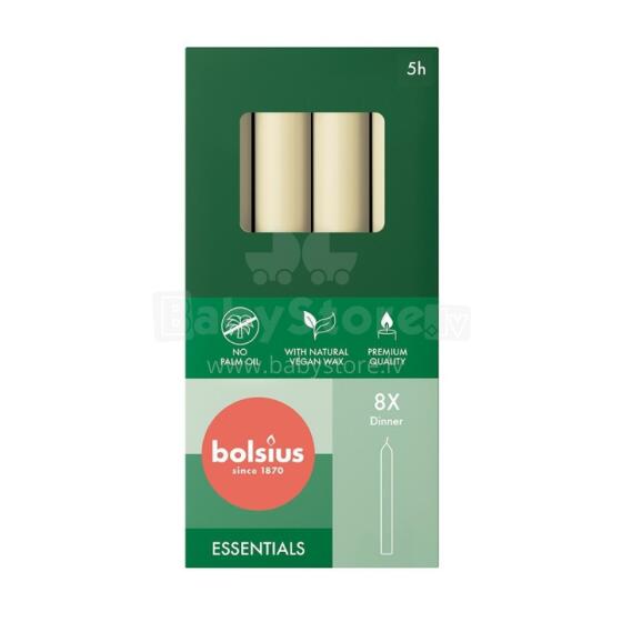 Table candles 8pcs. in a box 170/20mm pearl