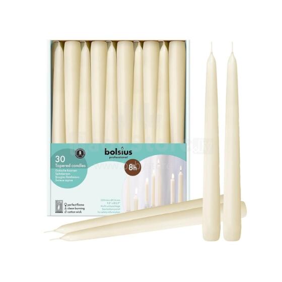 Table candles Professional 30pcs in a box 250/24mm beige