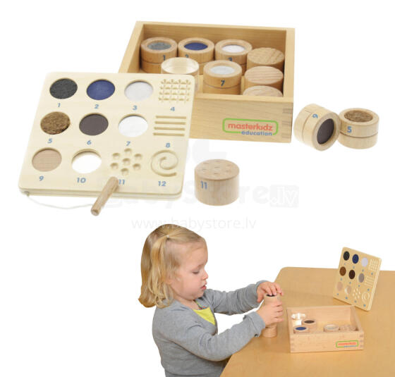 Uzmini pēc taustes materiāla un tekstūras 12 elementi Montessori