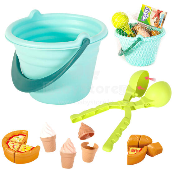 WOOPIE Sand Set FUN ICE CREAM Ice Cream 2in1 Snow Factory 15 pcs.
