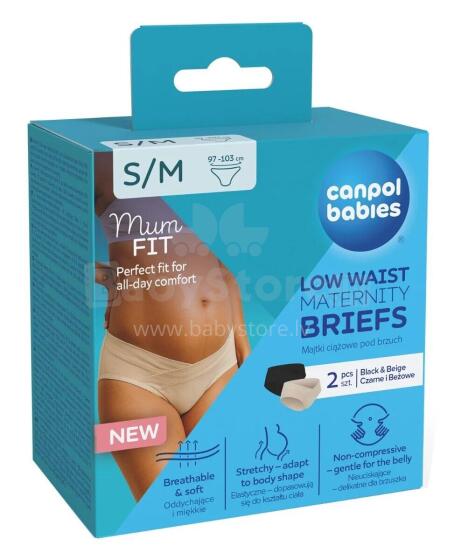 CANPOL 78/018 Mum Fit Maternity Underbelly Briefs Size S/M 2 pcs.