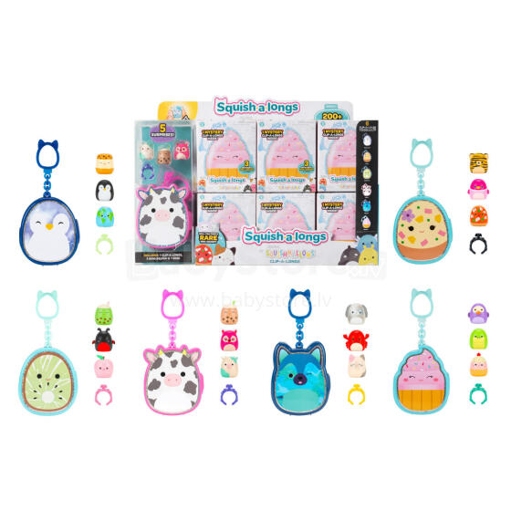 SQUISHMALLOWS CLIP-A-LONGS брелок-сюрприз с фигурками, 2,5 cm