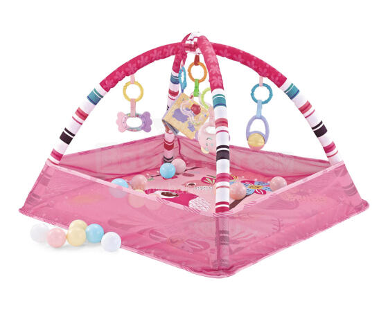 Playmat with 18 balls Pink Birds