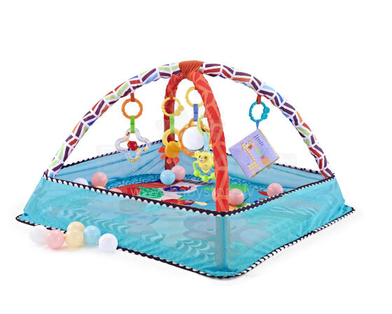 Playmat with 18 balls Blue Animals