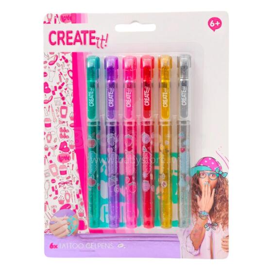 Create IT! tätoveerimispliiatsid 6 tk