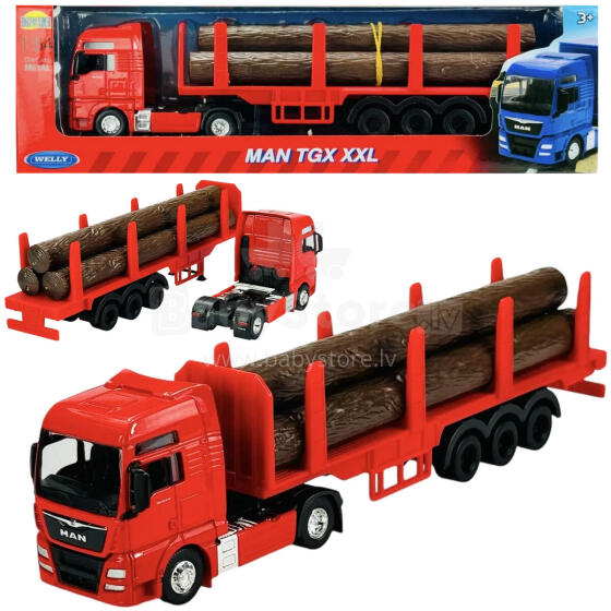 AUTO WELLY TRUCK MAN GTX Z DREWNEM 1:64