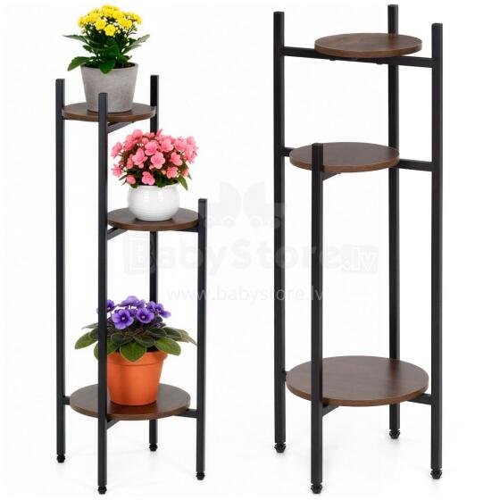 Flower stand 81 cm metal flower stand with 3 shelves multi-level loft for the living room