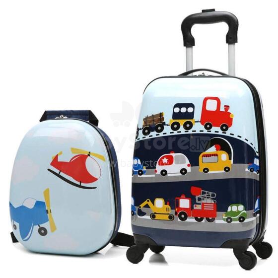 Vehicles Suitcase+Backpack  Art.BC-P-002  Children's suitcase on wheels