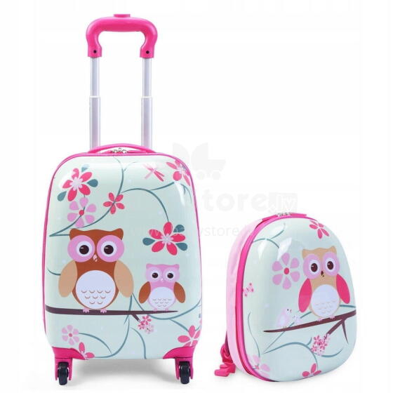 Owl Suitcase+Backpack  Art.BC-S-001  Čemodans ar riteņiem+soma