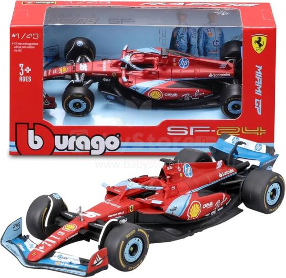 Модель автомобиля Ferrari SF-24 F1 Miami GP 2024 #16 Шарль Леклер, масштаб 1:43 art.277047