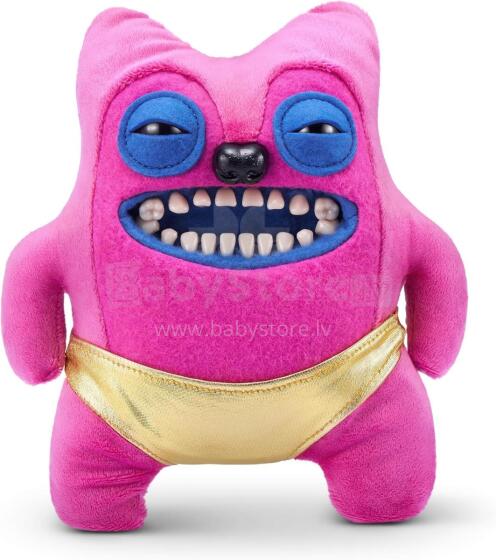 Fuggler Gold Fuggs 22 cm Plush Toy (Greedy Grinner - Pants) by ZURU - Funny Ugly Monster Cuddly Toy with Human-like Teeth, Crazy Collectible for Kids, Teens