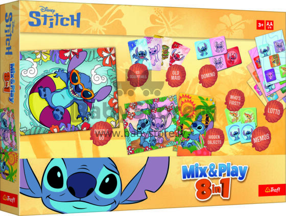 TREFL DISNEY STITCH 8in1 Mix&play набор настольных игр