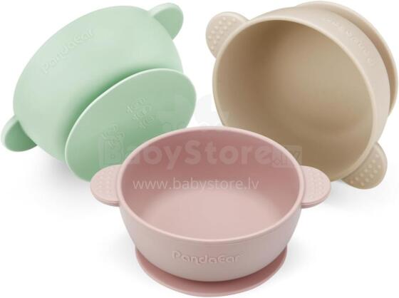 PandaEar  Silicone Bowl Art.277483 Силиконовая тарелка,3 шт