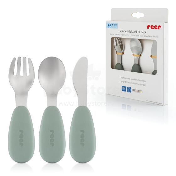 Reer Silicone Stainless Steel Cutlery Art.277532 Столовые приборы  (3 шт.)