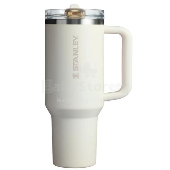 Thermo mug with straw The Quencher ProTour Flip Straw Tumbler 1.18L in cream color