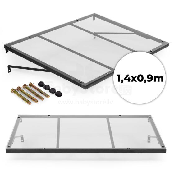 Pārsegs virs ieejas durvīm 140x90 cm, jumta segums, UV aizsardzība MultiGarden