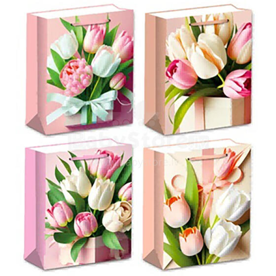 TORBA NA PREZENTY TULIPANY M