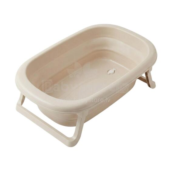 TEGA FB-004-119 Folding Bathtub with Drain Beige