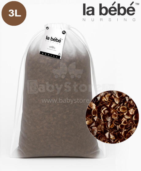 La Bebe™ Eco Refill 3L Art.278352 Filling for Poufs and Bean Bags (DIY) — Buckwheat Hulls