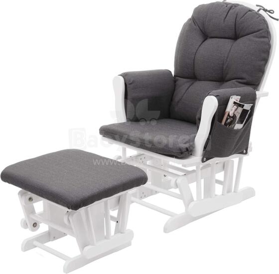 Mendler Relaxing Rocking Chair Art.HWC-C76 Dark Grey Кресло-качалка для кормления