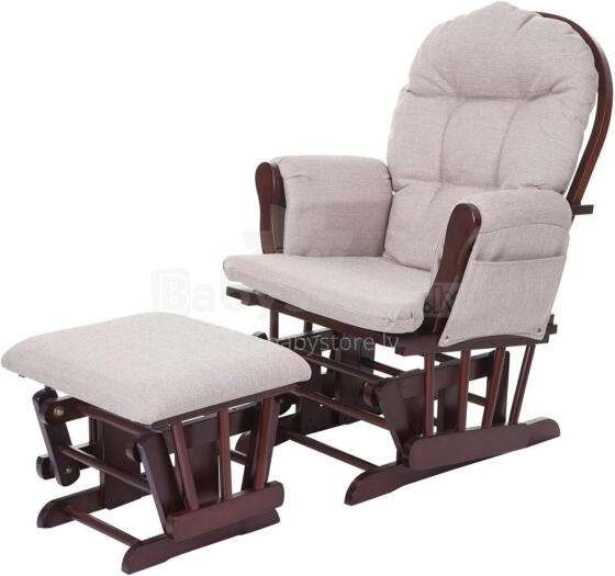 Mendler Relaxing Rocking Chair Art.HWC-C76 Cream/Brown Šūpuļkrēsls