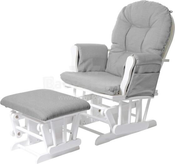 Mendler Relaxing Rocking Chair Art.HWC-C76 Light Grey Кресло-качалка для кормления
