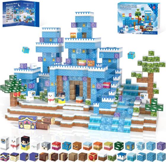 Magnetic Building Blocks Art.278451  Магнитные строительные блоки 3D Кубики Образовательный набор 150 шт